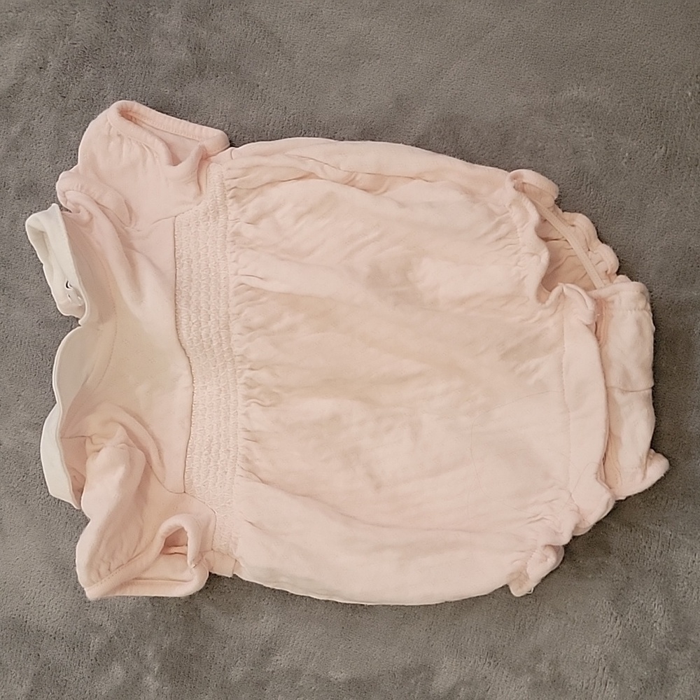 Janie and Jack Baby Heart Pointelle Collared Romper 0 to 3 month baby girl